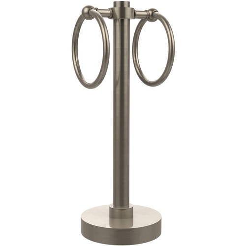 Antique Pewter Allied Brass BL-53-PEW Vanity Top 2 Ring Guest Towel Holder Antique Pewter Allied Brass BL-53-PEW Vanity Top 2 Ring Guest Towel Holder